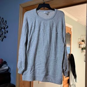 Grey beaded sweater